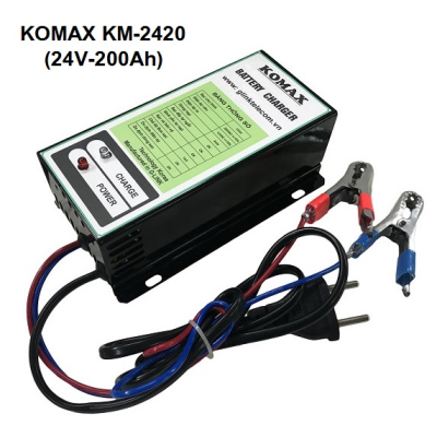 Nạp ắc quy tự động KOMAX 24V-200Ah, KM-2420
